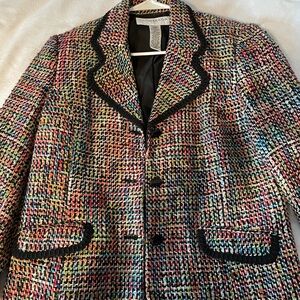 Multi colored tweed Sag Harbor blazer.
